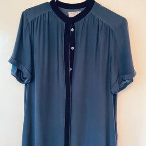 FRAME silk shirt dress w/pockets